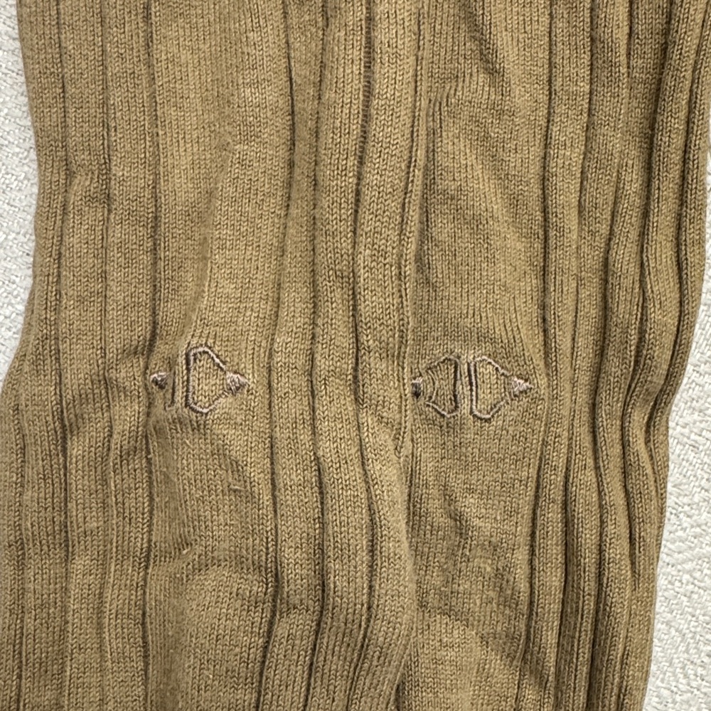 Brown Ribbed Knit men's socks